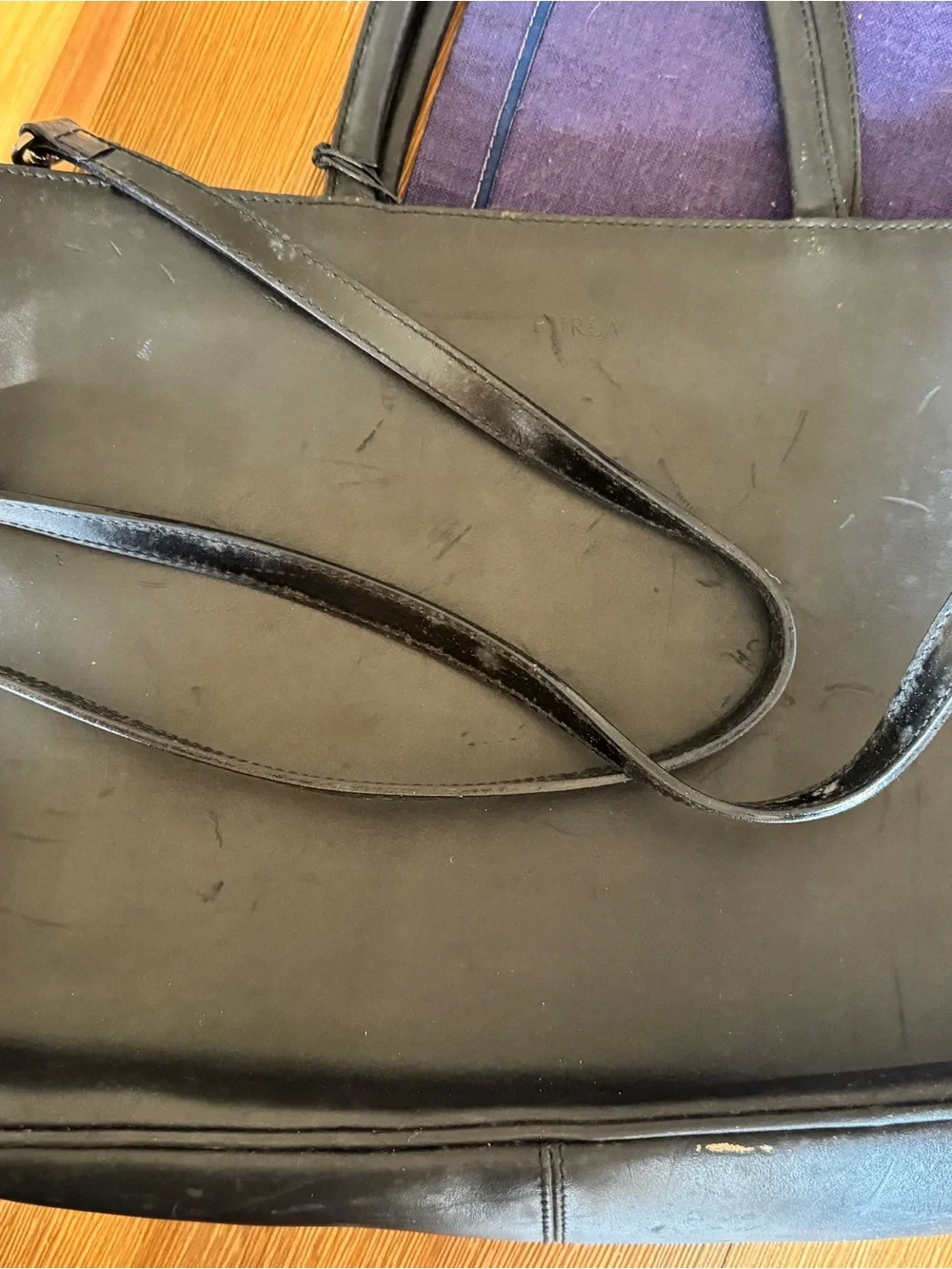 Furla Black Leather Structured Top-Handle Bag